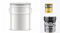 855+ 20L Tin Paint Bucket PSD Mockup High-Resolution Editable PSD