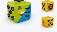 8550+ Fidget Cube PSD Mockup Half Side View Download Free