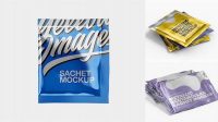 8553+ Metallic Sachet PSD Mockup Unique High-Resolution Design Freebie