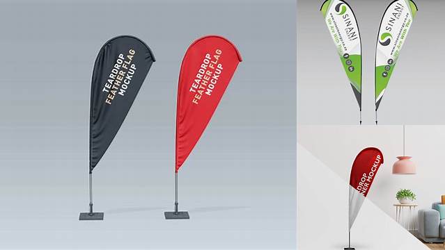 8564+ Teardrop Banner Mockup For Free Download