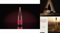 8566+ Burgundy Bottle Mockup Free Mockup Templates