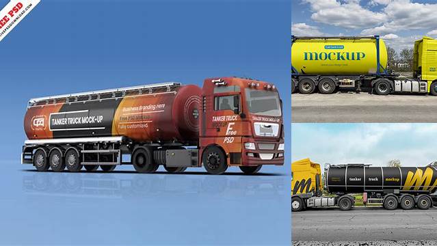 8568+ Tank Truck Mockup Free PSD Free Download