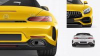 857+ Mercedes AMG GT Roadster PSD Mockup Back View Versatile and Elegant PSD File