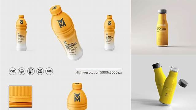 8576+ Glossy Ceramic Drink Bottle PSD Mockup Exclusive Free PSD Mockups