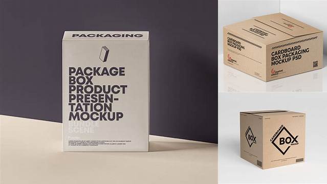 8577+ Cardboard Case PSD Mockup Front View Professional Graphic PSD Download