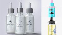 8577+ Frosted Dropper Bottle Mockup Customizable PSD Templates