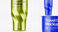 8579+ 390ml Matte Travel Cup PSD Mockup High-Resolution Graphic