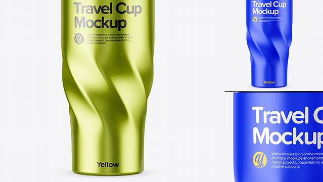 8579+ 390ml Matte Travel Cup PSD Mockup High-Resolution Graphic