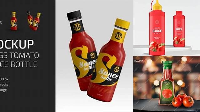 858+ Plastic Bottle with Tomato Sauce PSD Mockup Digital Download PSD for Free