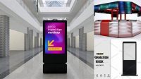 8582+ Free Kiosk Mockup Download Free Editable PSD Template