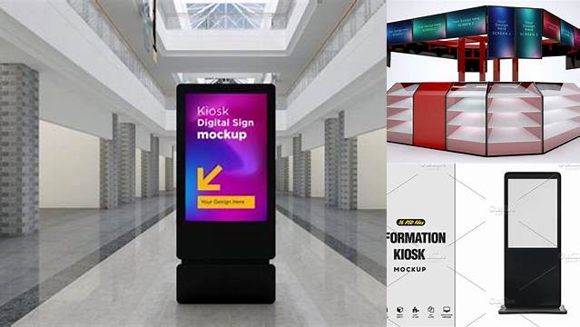 8582+ Free Kiosk Mockup Download Free Editable PSD Template