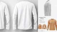 8588+ Mens Long Sleeve T-Shirt HQ PSD Mockup Half Side View High-Resolution PSD Download