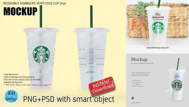 8592+ Starbucks Cup Mockup Smart PNG Image