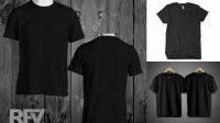 8594+ Mockup Kaos Hitam Polos Free Editable PSD