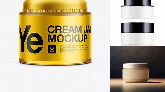 8596+ Body Cream Jar Mock-up Elegant High-Resolution Design File