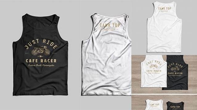 8596+ Men’s Jersey Tank Top PSD Mockup Back Half Side View Modern Photoshop Resource