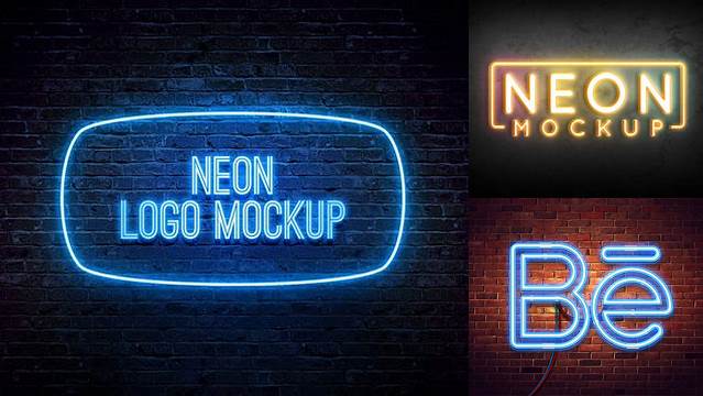 8599+ Neon Mockup Photoshop Resource Free