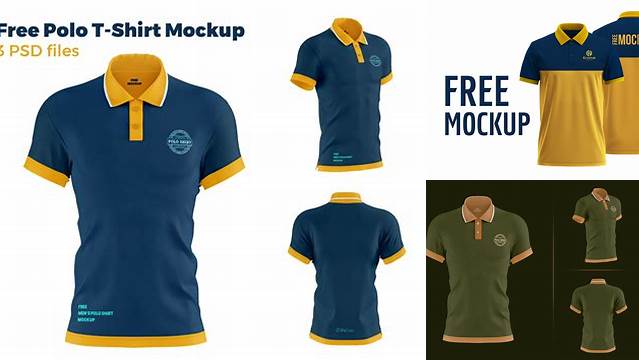 860+ Free Polo Shirt Mockup Front And Back Psd Digital Download