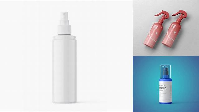 8601+ Glossy Sprayer Bottle PSD Mockup For Free Download