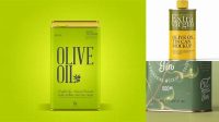 8603+ Olive Oil Tin Can with Handle PSD Mockup PSD Free Download