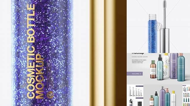 8607+ Opened Cosmetic Glossy Metallic Bottle PSD Mockup Free Graphic Design Resource