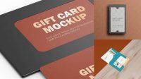 861+ Gift Card PSD Mockup Elegant PSD Mockup