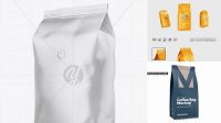 8611+ 1kg Matte Coffee Bag PSD Mockup Editable Graphic Design Files