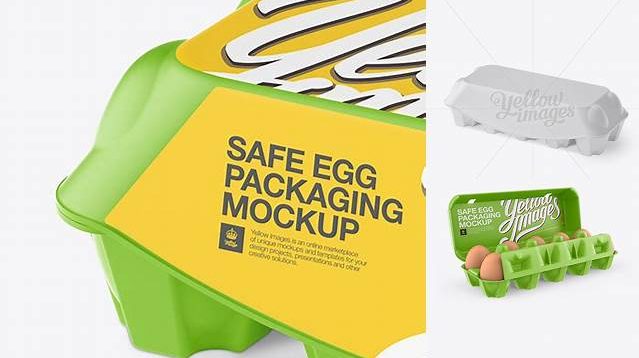 8611+ Matte Egg Container Halfside View High-Angle Shot Download Free PSD