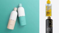 8613+ Plastic Cosmetic Bottle with Batcher PSD Mockup Custom Design Freebie PSD