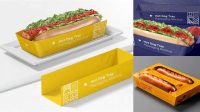 8615+ Hot Dog Packaging Mockup Free Include TIFF