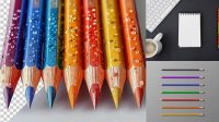 8618+ Pencils Mockup High-Quality PSD