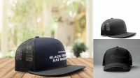 8621+ Black Trucker Hat Mockup High-Quality Editable PSD