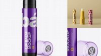 8621+ Metallic Lip Balm Tube With Transparent Cap PSD Mockup Free Mockup PSD Template