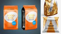 8625+ Metallic Food Bag PSD Mockup Front View Creative Free PSD Graphic Design