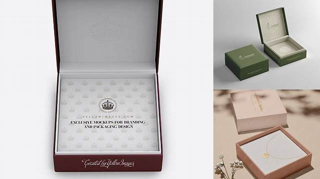 863+ Opened Jewelry Box PSD Mockup Front View High Angle Shot Professional Graphic PSD Download