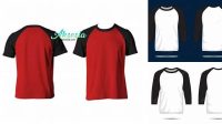 8632+ Mockup Kaos Raglan Depan Belakang Creative Digital PSD Download