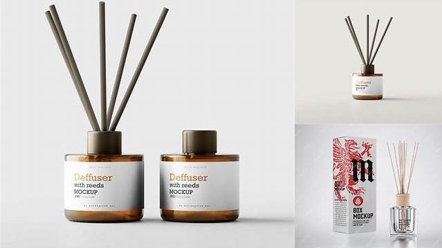 8632+ Reed Diffuser Mockup Smart Object PSD Template