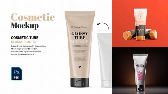 8635+ Matte Cosmetic Tube PSD Mockup Unique High-Resolution Photoshop Mockup