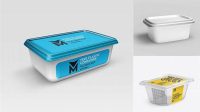 8638+ Two Plastic Containers PSD Mockup Side & Top Views Modern Photoshop Resource