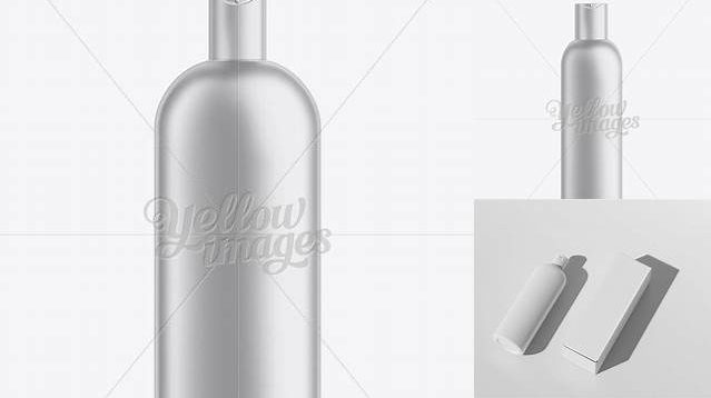 8644+ White Plastic Cosmetic Bottle with Lid 1000 ml Free PSD Mockup Resource