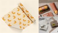 8649+ Sandwich Wrapping Paper Mockup Free Editable PSD File