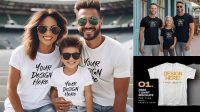 8651+ Family Shirt Mockup Free PSD File Download