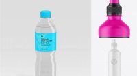 8652+ 500ml Matte PET Bottle PSD Mockup Free Editable Photoshop Template