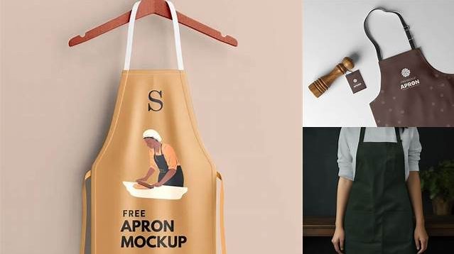 8653+ Leather Apron PSD Mockup Front View Customizable Photoshop Template