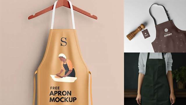 8653+ Leather Apron PSD Mockup Front View Customizable Photoshop Template