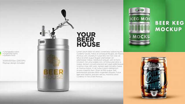 8656+ 10L Beer Keg PSD Mockup Exclusive Free PSD Mockups