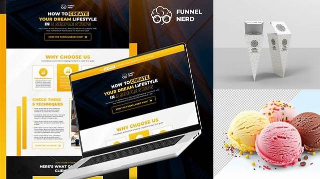 8658+ Scoop with Funnel PSD Mockup Modern Photoshop Resource