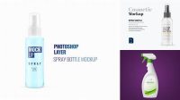 8658+ Spray Bottle PSD Mockup Half Side View Versatile Photoshop File