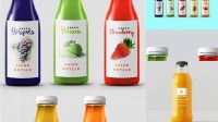 8661+ Plastic Bottle With Berry Juice PSD Mockup Versatile Mockup for Designers