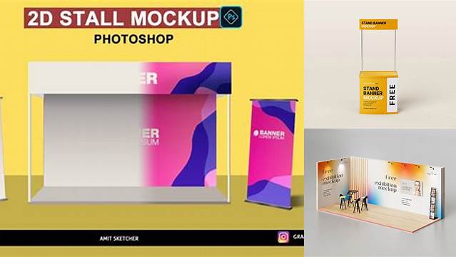 8667+ Stall Mockup Editable Design File